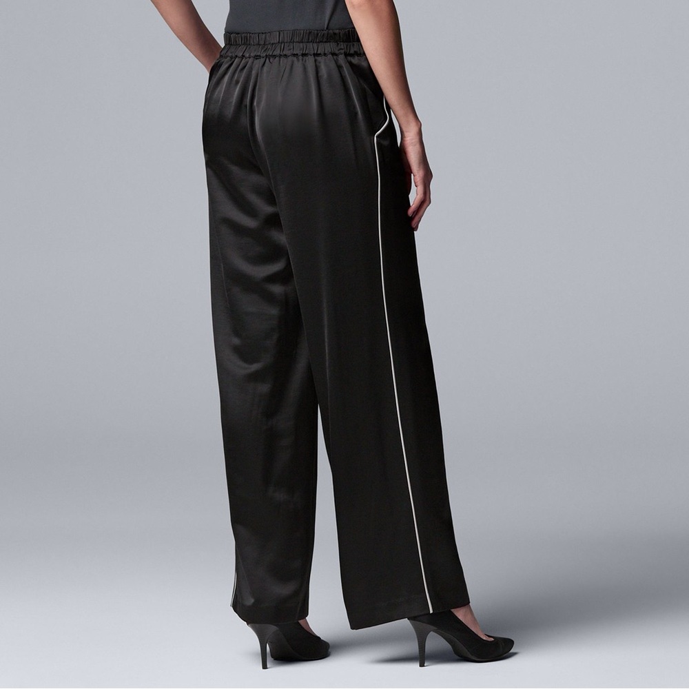 Simply Vera Vera Wang Black Straight-Leg Pants - Picture 2 of 3